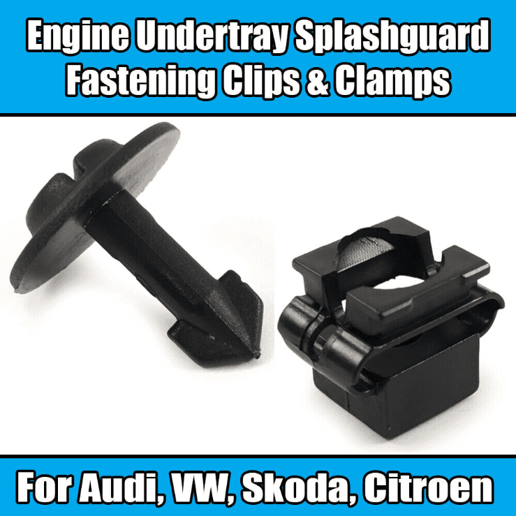 10 Engine Undertray Clamps Guard Cover Plastic Clips for Audi VW Skoda