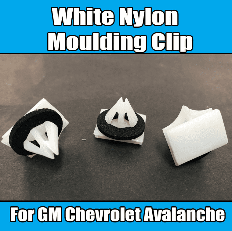 10 White Nylon Moulding Clips for GM Chevrolet Avalanche 11518357