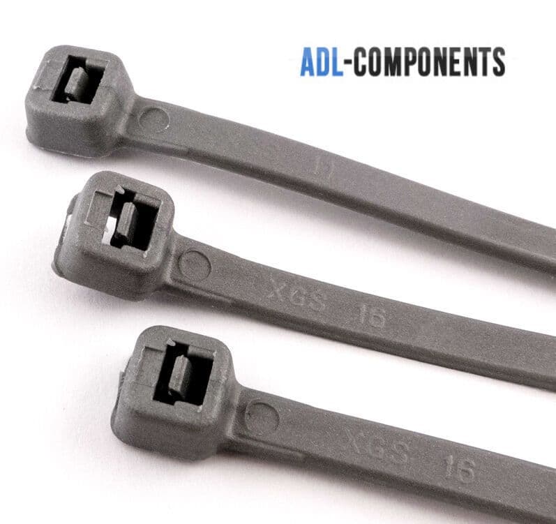 100 Silver Grey Cable Ties 370mmx4.8mm  (Free Pack Of 100, 2.5x100)