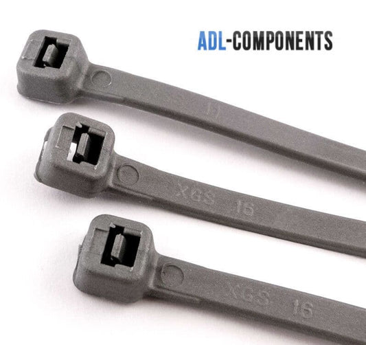 100 Silver Grey Cable Ties 370mmx4.8mm  (Free Pack Of 100, 2.5x100)