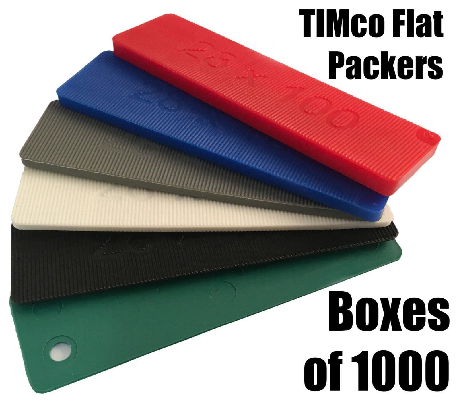 1000 Plastic Flat Packers 100mmx28mm Frame Window Glazing Flooring