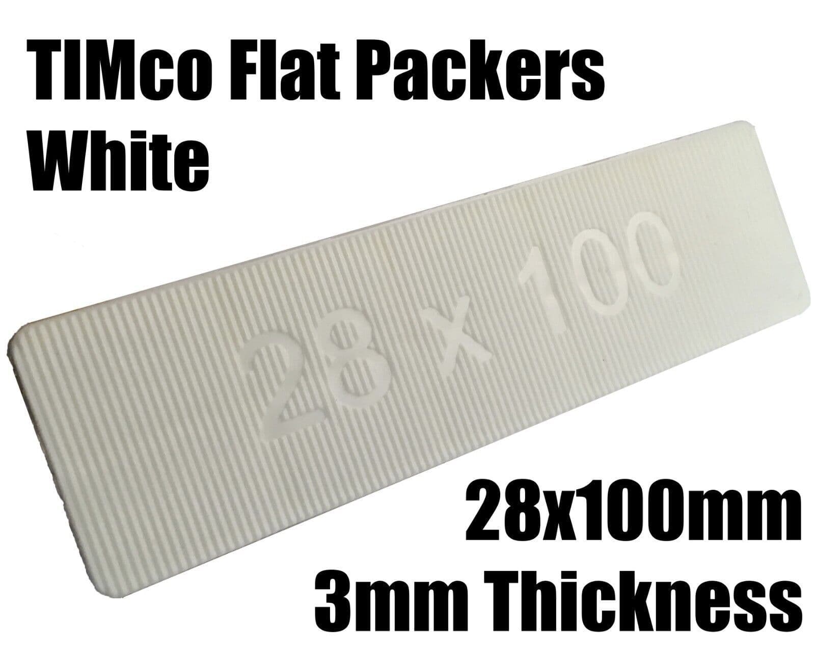 1000 Plastic Flat Packers 100mmx28mm Frame Window Glazing Flooring