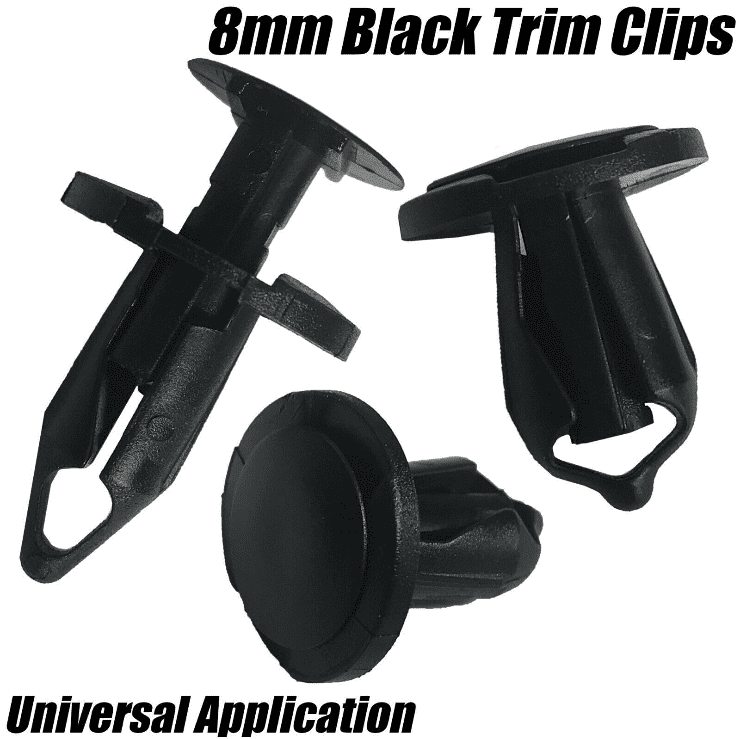 100x Black Panel Lining Carpet Trim Clips for VW Transporter