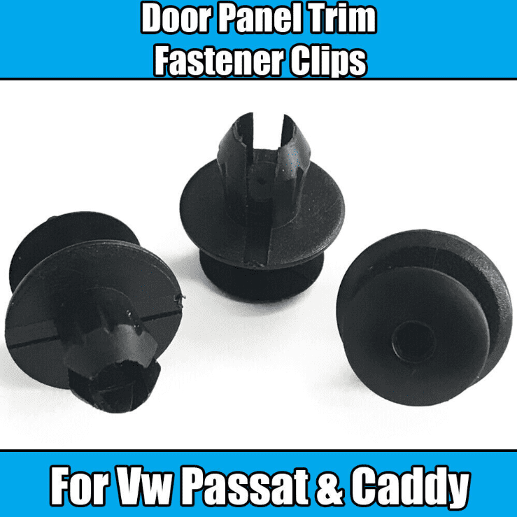 100x Panel Lining Black Plastic Trim Clips Fastener for VW Caddy