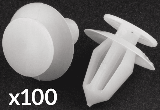 100x White Plastic Door Card Wing Mirror Clip for Vauxhall Corsa