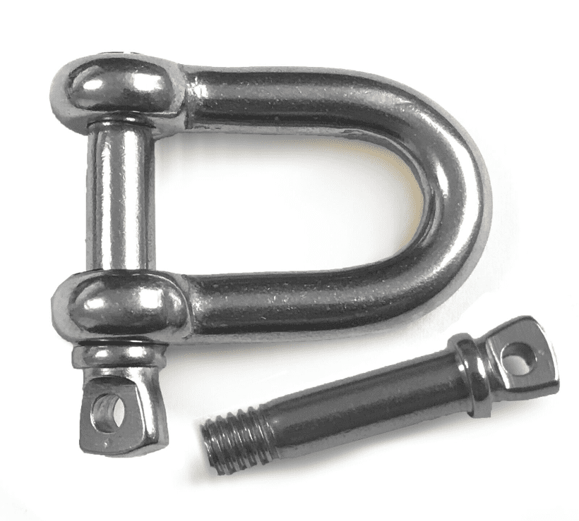 10mm A4 316 Stainless Steel D Shackle With Screw Pin Rigging Lock 10mm