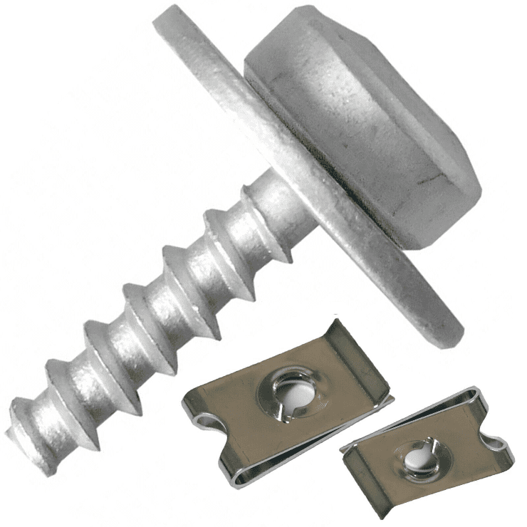 10x 20mm Screws with Speed Panel Fixings Captive Nuts for Ford