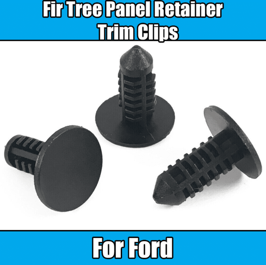 10x 4mm Fascia Fir Tree Push Trim Clips Panel Retainer for Ford