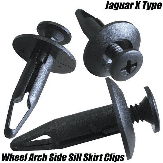 10x 6.5mm Wheel Arch Mud Guard Side Skirt Mouldings Clips for Jaguar X