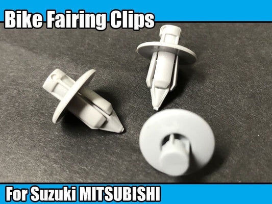 10x 6mm Grey Plastic Rivet Bike Fairing Trim Clips for Suzuki Mitsubishi