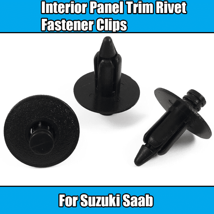 10x 6mm Interior Panel Trim Clips Plastic Rivets for Suzuki Saab