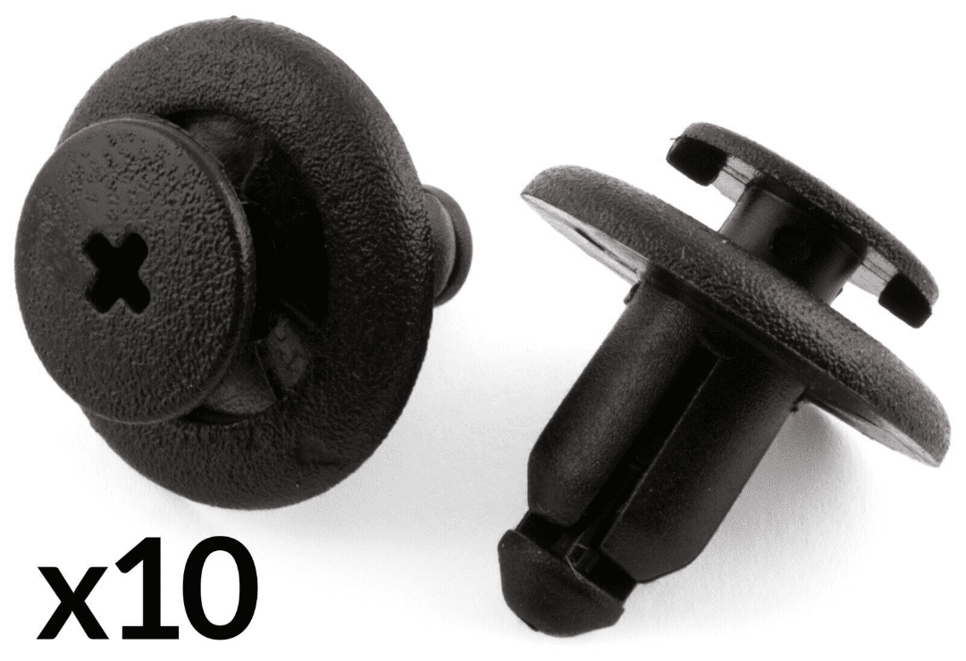 10x 8mm Wheel Arch Lining Clips for Honda Mazda Toyota Nissan Black Plastic