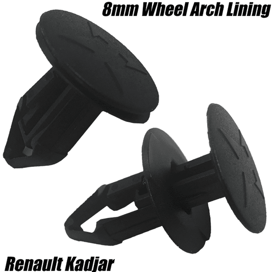 10x 8mm Wheel Arch Mud Guard Radiator Clips for Renault Kadjar