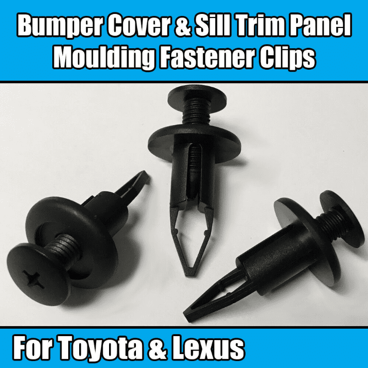 10x 9mm Clips for Toyota Lexus Bumper Cover Sill Trim Panel Moulding Plastic