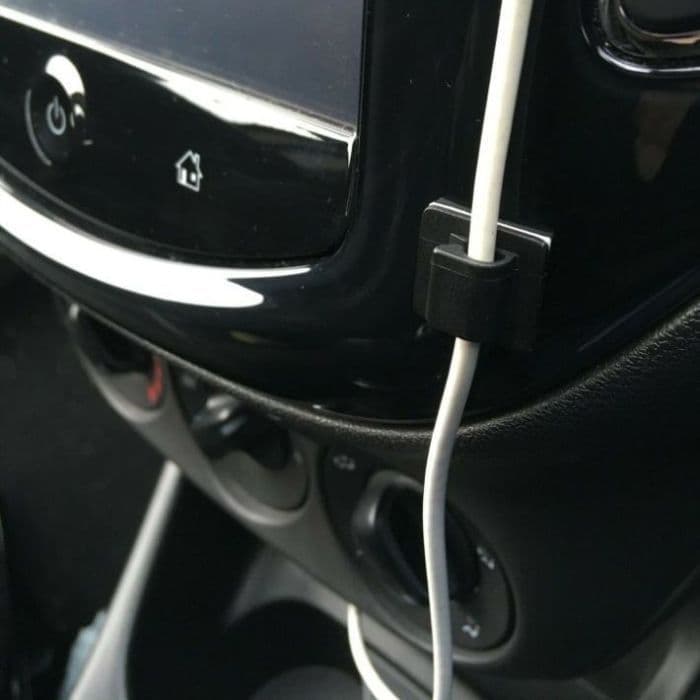 10x Adhesive Cable Tidy Clips Phone Usb Gps Dash Cam Sat Nav