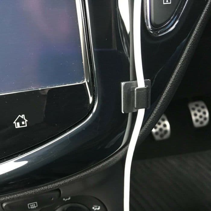 10x Adhesive Cable Tidy Clips Phone Usb Gps Dash Cam Sat Nav