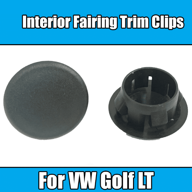 10x Black Plastic Interior Fairing Trim Clips For VW Golf