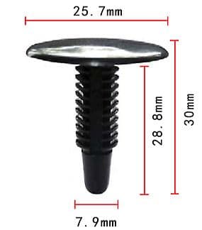 10x Black Plastic Panel Fastener Fir Tree Trim Clips for Ford