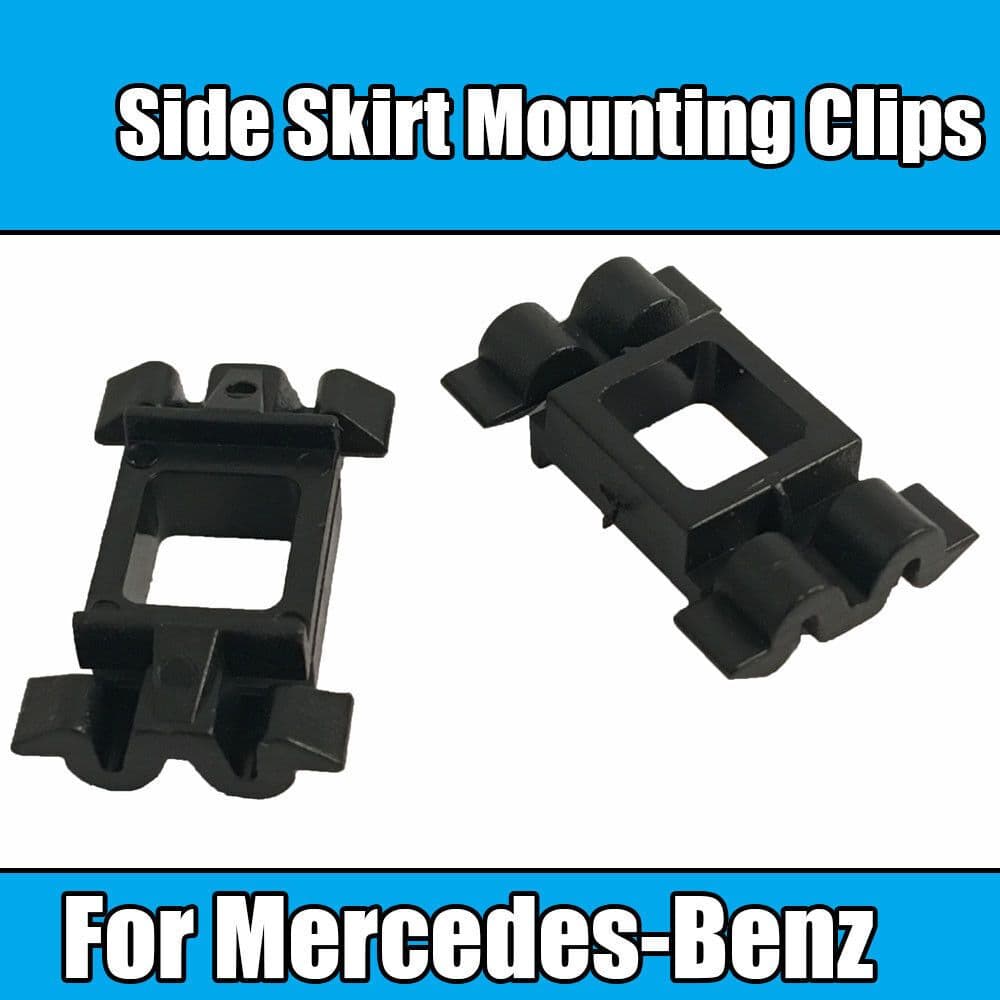 10x Black Plastic Side Skirt Mounting Clips for Mercedes