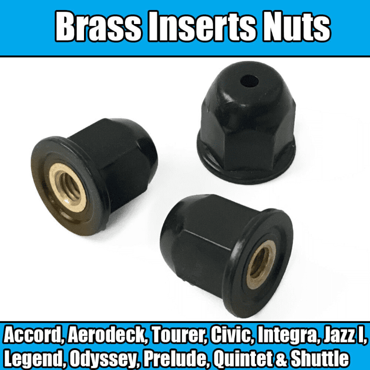 10x Brass Inserts Nuts for Honda Side Mouldings Door Trim Bumper Spoilers Grills