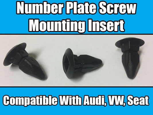 10x Brown Number Plate Bumper Wheel Arch Screw Mounting Insert Grommet for Audi
