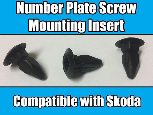 10x Brown Number Plate Bumper Wheel Arch Screw Mounting Insert Grommet for Skoda