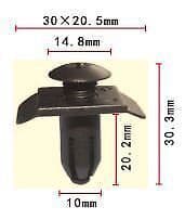 10x Bumper Clips for Nissan Mazda Front Rear Retainer Fastener Black Plastic