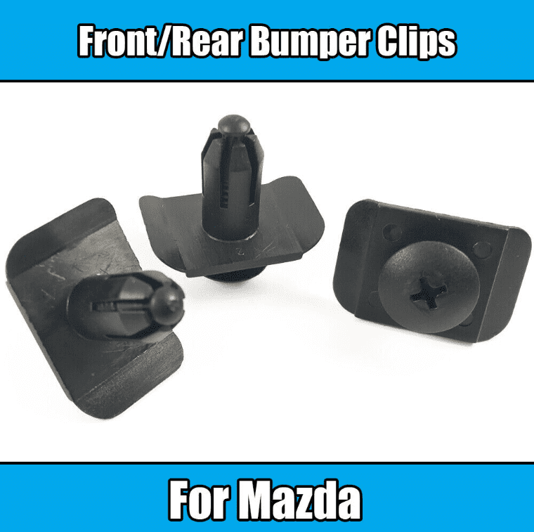 10x Bumper Clips for Nissan Mazda Front Rear Retainer Fastener Black Plastic