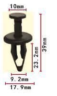 10x Bumper Fascia Mudguard Retainer Trim Clips for GM Black Plastic