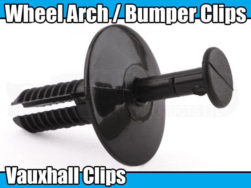 10x Bumper Rivet Trim Clips for Vauxhall Corsa Astra Vectra Zafira Black Plastic