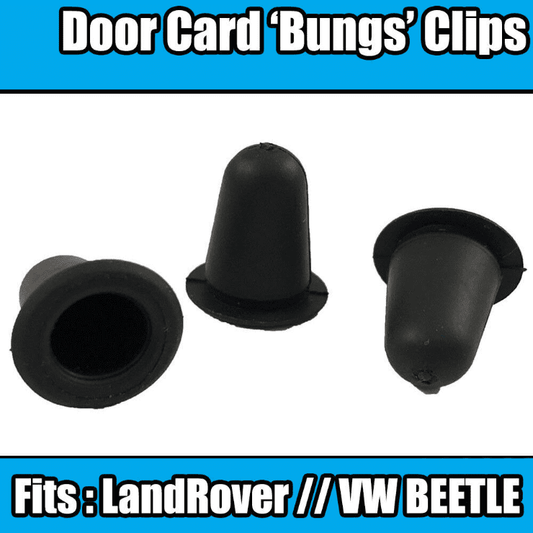 10x Bungs for Landrover VW Beetle Door Card Panel Grommet Black Rubber Clips