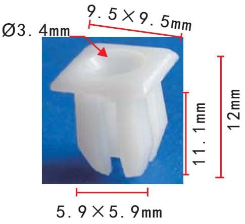 10x Clip Fastener for Ford Grommet Nuts #8 Screw White Plastic