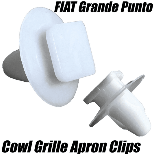 10x Clips for Fiat Grande Punto Cowl Grille Exterior Apron Strip Windscreen