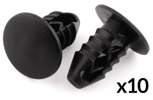 10x Clips for Fiat Lancia Interior Trim Panel Retainer Black Plastic Fasteners