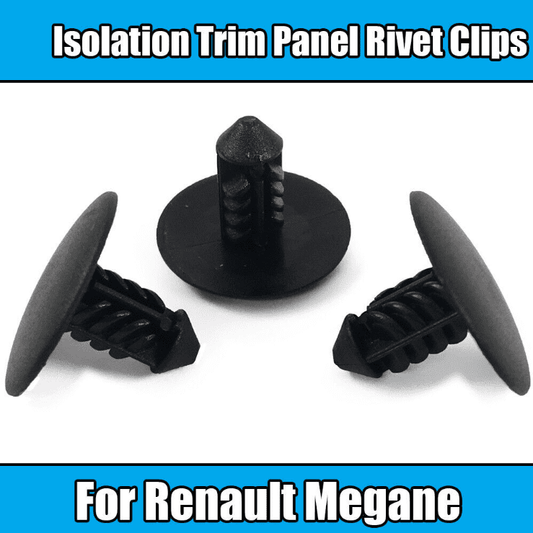 10x Clips for Fiat Renault Megane Isolation Trim Panel Rivet Clips Black Plastic