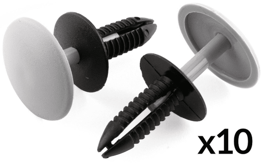 10x Clips for Ford 7X24X25mm Roof Trim Push Retainer Grey Plastic E866241Ss2M