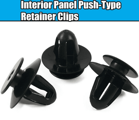 10x Clips for Ford BMW Audi VW Interior Push Type Retainer Clips Black Plastic