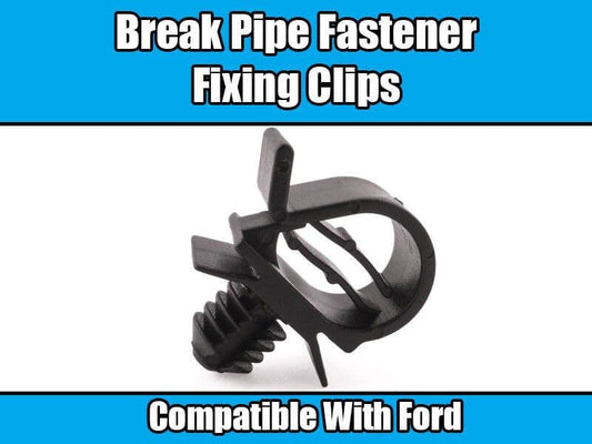 10x Clips for Ford Break Pipe Fastener Fixing Black Plastic Ford Car