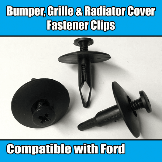 10x Clips for Ford Bumper Grille Radiator Cover Trim Panel Retainer Fastener