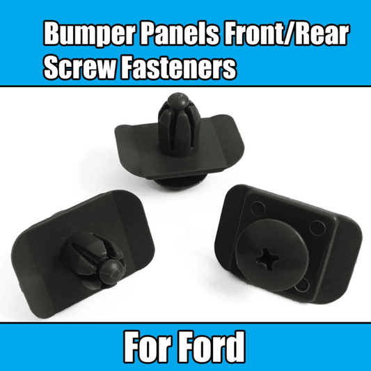 10x Clips for Ford Bumper Panels Front Rear Screw Fasteners 10mm Grey Plastic