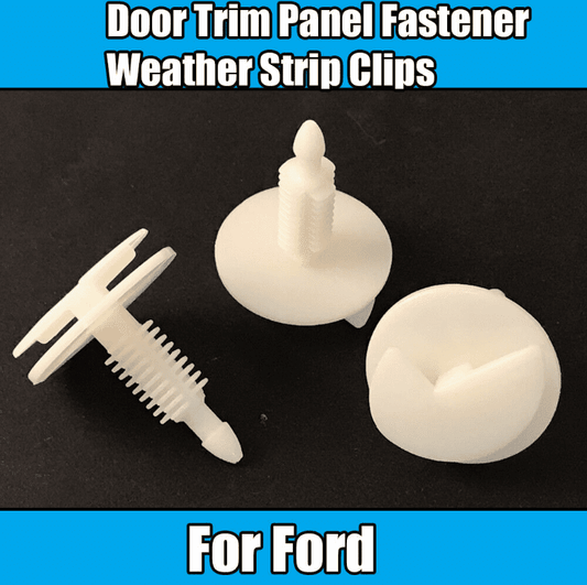 10x Clips for Ford Door Trim Panel Fastener Weather Strip Clips White Plastic