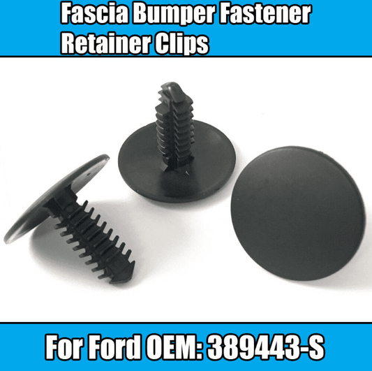 10x Clips for Ford Fascia Bumper Retainer Fastener Clips Black Plastic 389443-S