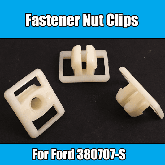 10x Clips for Ford Fastener Nut 380707-S License Plate White Plastic
