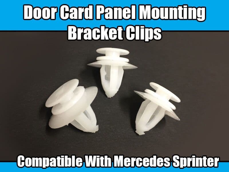 10x Clips for Mercedes Sprinter Door Card Panel Mounting Bracket White Plastic