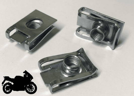 10x Fairing Clips M8 Bodywork Panel Speed Clips Motorcycle Bike U Nut