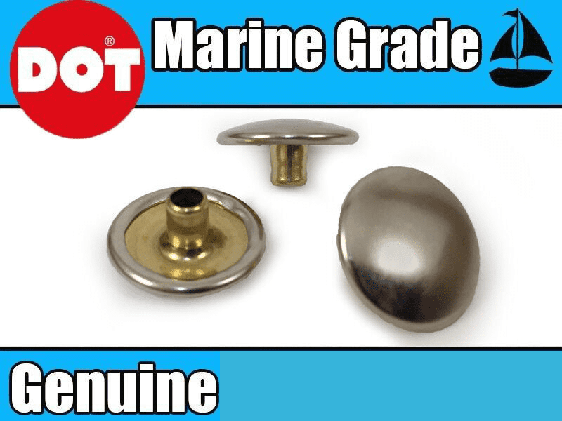 10x Genuine Dot Boat Cover Canopy Fastener Press Snap Fitting Cap Nickel 4.4mm