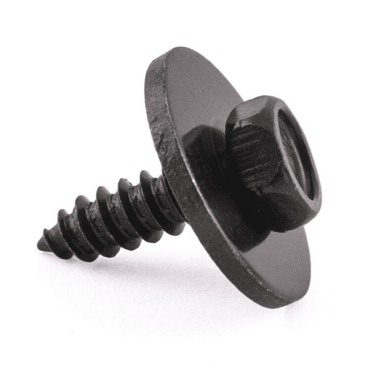 10x Hex Self-Tapping Socket Bolt for BMW Washer 4.8X16mm Black Metal Hexagonal