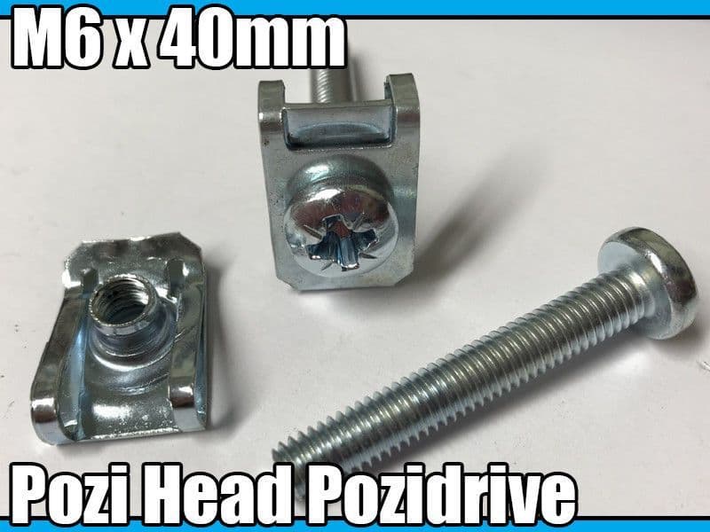 10x Motor Bike M6 Spire Chimney Nut & 40mm Pozi Machine Screw