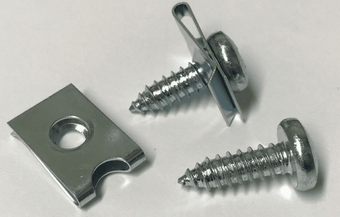 10x No.6 19mm 3/4" Steel Pozi Pan Self Tapping Screw & M6 Speed U Nut Set Kit