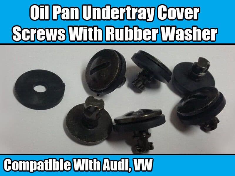10x Oil Pan Undertray Protector Screw for Audi VW Rubber Washer Seal Black Metal